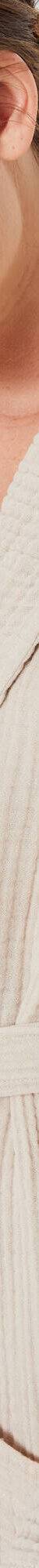 Peignoir uni en triple gaze de coton  (sable) Peignoir uni en triple gaze de coton  (sable)